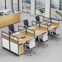 Bàn làm việc có vách 6 chỗ
